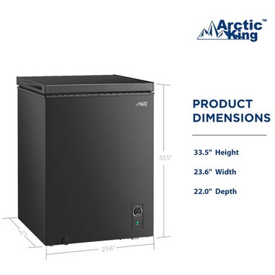 Arctic King 5.1 Cu ft Chest Freezer, Convertible, Black | eBay