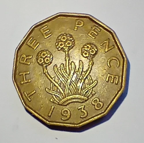 1938 George VI Brass Threepence — photo from the most recent tracked eBay sale