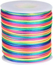 1.5Mm Silky Satin Cord,Sturdy 110Yds/328Ft Nylon String Cord for Beading Bracele