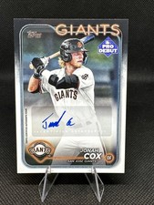 2024 Topps Pro Debut Autographs #PD-61 Jonah Cox San Jose Giants