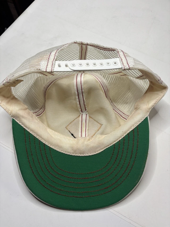 Boné vintage McLean Trucking branco ajustável boné caminhoneiro com costas de malha - Imagem 4 de 4