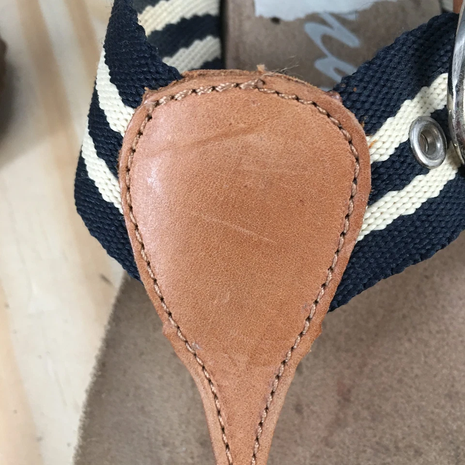 Tommy Hilfiger Sandalias Mujer 5 Tanga Azul Rayas Puntera-Poste Cómodas Informales Planas Foto 4 de 4