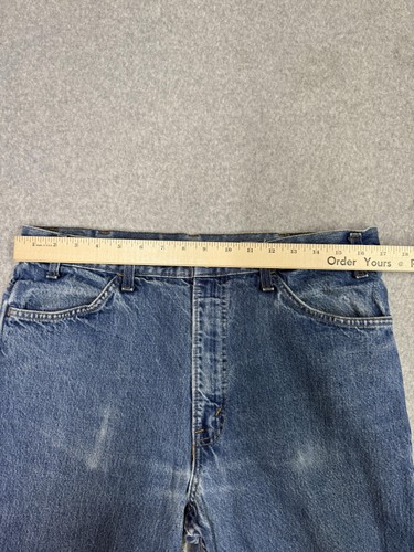 Vintage Levis 519 Jeans Mens 34x33.5 Orange Tab Zip Fly Straight Made USA 80s - Picture 4 of 17