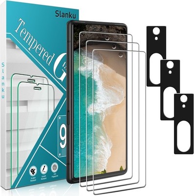 3+3 Pack Screen Protector for Google Pixel 7 Tempered Glass & Camera Lens Protec