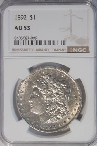 1892 morgan dollar NGS AU53 ~
