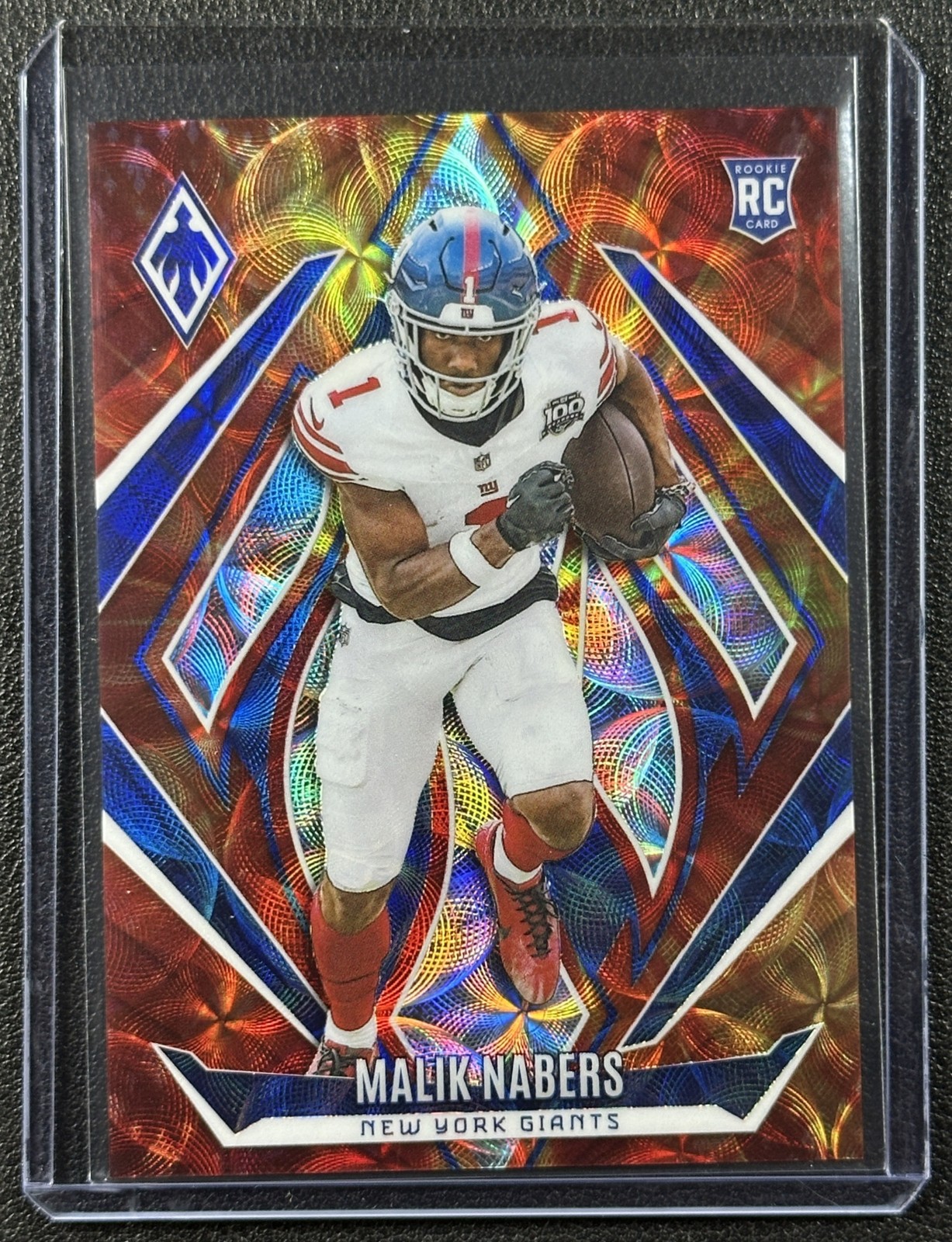 MALIK NABERS 2024 PANINI PHOENIX #221 ROOKIE FIREBURST RC 256/350 GIANTS