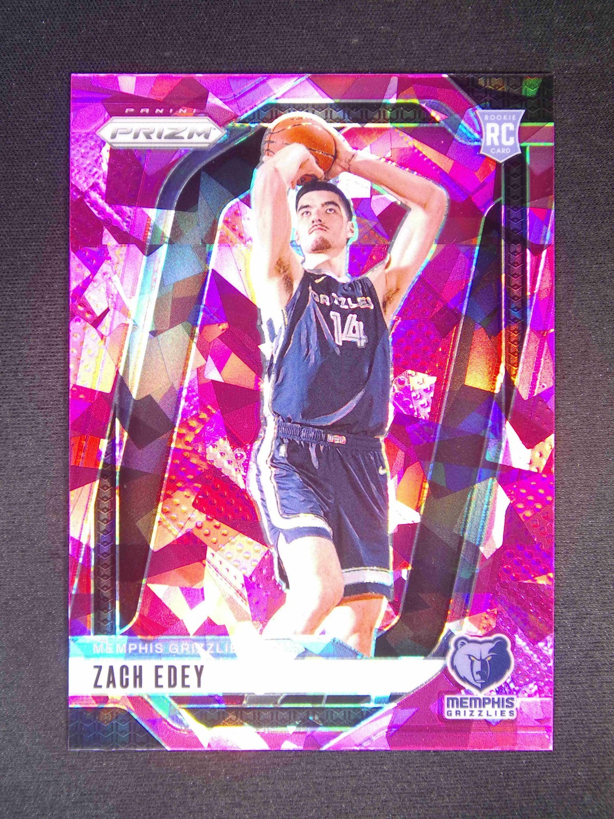 2024-25 Panini Prizm Zach Edey #249 RC Rookie Pink Ice