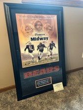 Chicago Bears Monsters Of The Midway Linebackers & signed Urlacher mini helmet