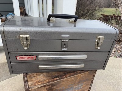 Craftsman 65334 Machinist 2 Drawer Toolbox Vintage Great Condition Minor Rust