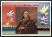 Belize - 1985 MNH John Audubon Souvenir sheet 756 cv 7.25