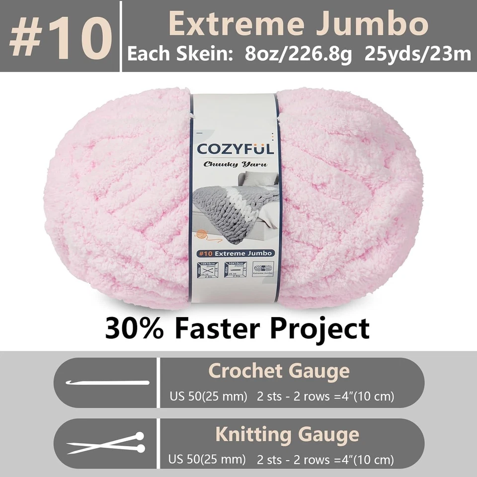 Пряжа для ручного вязания Jumbo Big Blanket — упаковка 8 шт. - Изображение 4 из 4