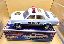 Vintage ICHIKO Japan Mercedes Police Car 27cm (10.6") w/ Box Friction Toy