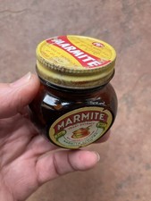 Vintage 1960s Marmite Advertising 2oz Jar with Tin Screw Top Lid 