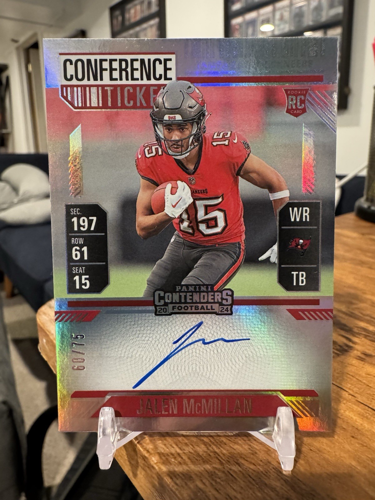 2024 Panini Contenders Conference Ticket On Card Rookie Auto /75 Jalen McMillan