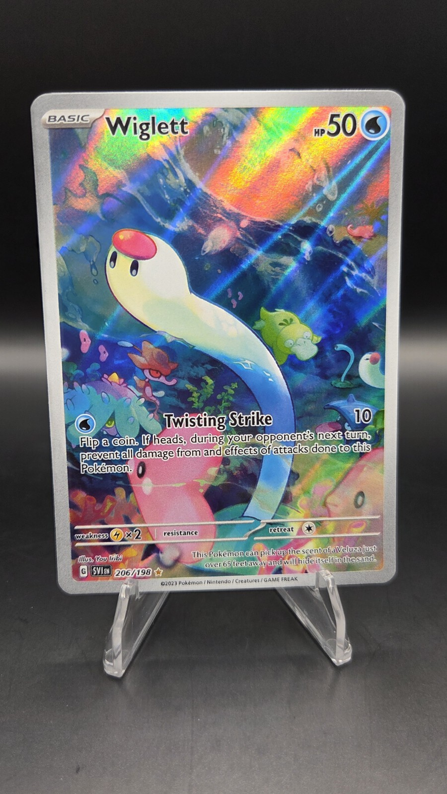 Wiglett 206/198 — Near Mint — Scarlet & Violet — Illustration Rare Pokemon Card