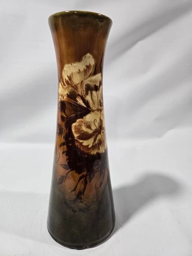 Vintage Hand-Painted Ceramic Vase With Floral Design Weller Roseville Rookwood