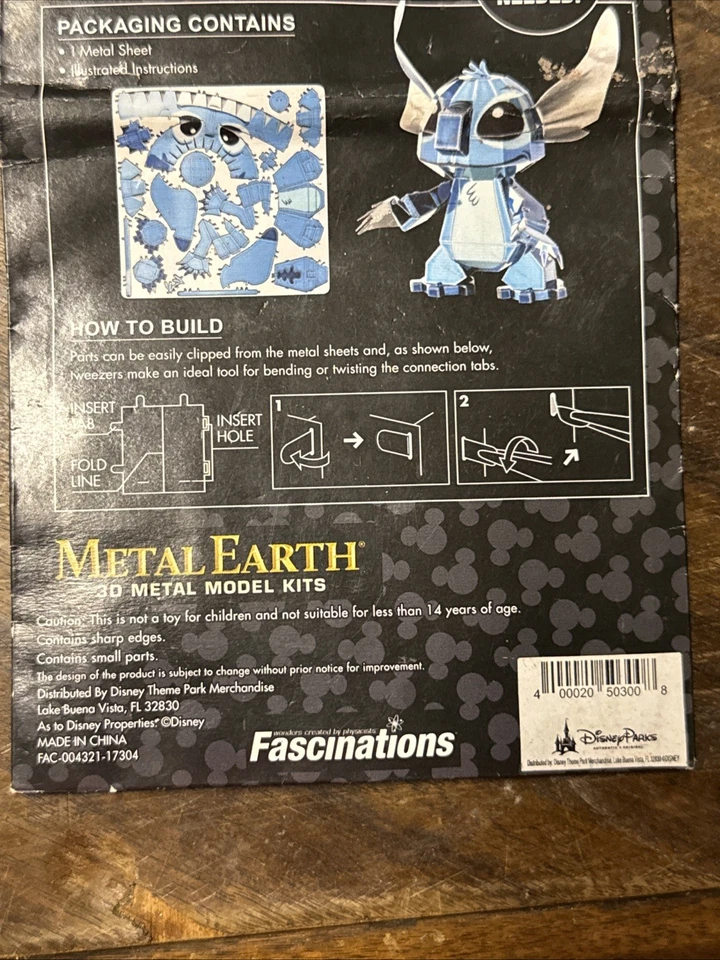 Disney 3D Model Kit - Metal Earth Fascinations - Stitch Stocking Stuffer Gift! - Image 4 of 4