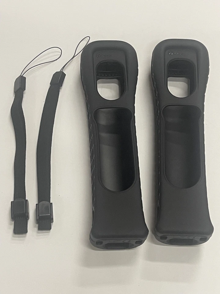 X2 Original NINTENDO WII MANDO A DISTANCIA FUNDA NEGRA TRANSPARENTE RVL-022 Foto 4 de 4