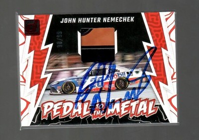 John Hunter Nemechek 2024 Donruss Pedal to the Metal Sheetmetal Relic IP Auto/99