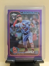 2024 Topps Chrome Irving Lopez Purple Refractor /250 #95 RC Rookie STL Cardinals