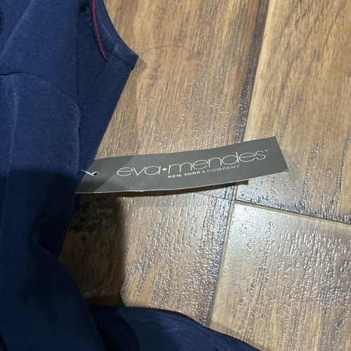 New York & Company Eva Mendes Blue Navy Dress Size 0P - Picture 3 of 14