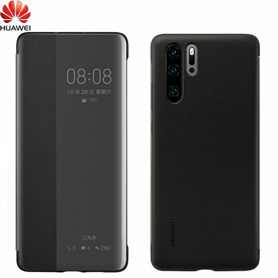 100% Original Smart View PU Leather Flip Case Cover For HUAWEI P30 Pro