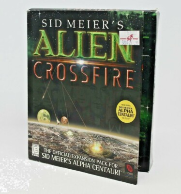 Sid Meier's Alien Crossfire Alpha Centauri Exp Pack - RARE - BIG