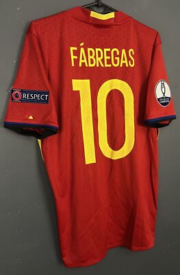 FABREGAS #10 MEN SPAIN 2015/2016 ESPANA HOME SOCCER FOOTBALL SHIRT