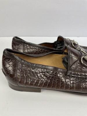 Gucci GG Debossed Leather Men Loafers Horsebit Cocoa Brown Dress Shoes Size 9 Gucci Horsebit-deatil Leather Loafers | Brown | FARFETCH main image 2