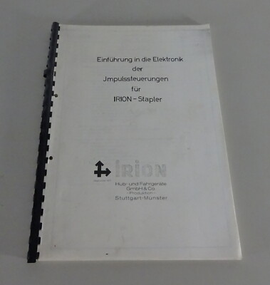 Service Information Irion Impulse Control In Forklift EFY 50 + ESY From 1977