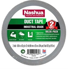  2-Pk Nashua Heavy Duty Duct Tape Silver 1.89" x 60 Yd. 1890354
