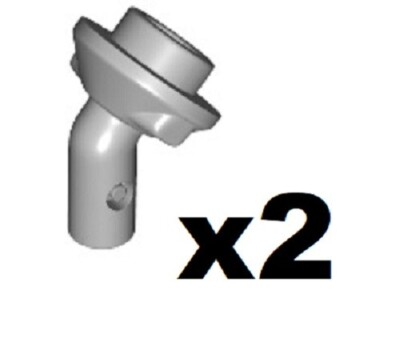 🧱 LEGO New Light Bluish Gray Bar 1L with Angled Hollow Stud Pieces Part  LG22