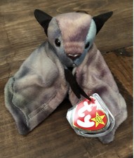 TY Beanie Babies Batty the Bat w/errors, 1996 5th gen hang tag 1998 6th Gen tush