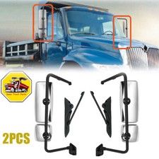 For 2002-2018 International 4300 4200 Chrome Door Mirror Pair Left Right Side