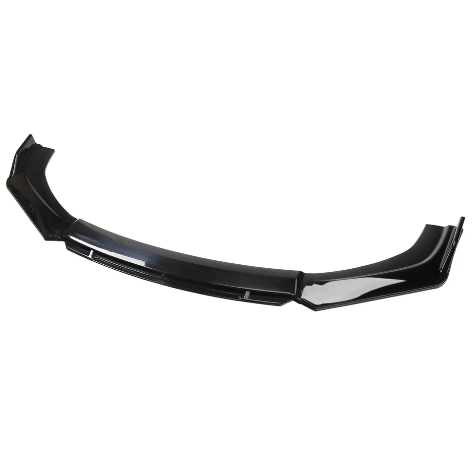Gloss Black Front Bumper Lip Splitter Spoiler Strut Rods For Audi TT Kit - Image 4 of 4