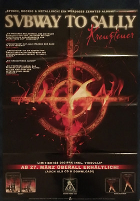 SUBWAY TO SALLY - Kreuzfeuer - Promo Poster - gefaltet / folded - Sammlerstück