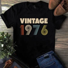 Vintage 1976 years old Unisex Men Women Tshirt