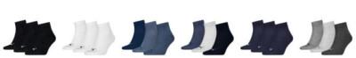 3-15 Paar Puma Herren Damen Quarter Socken Sport Freizeit Unisex Gr.39-42+ 43-46
