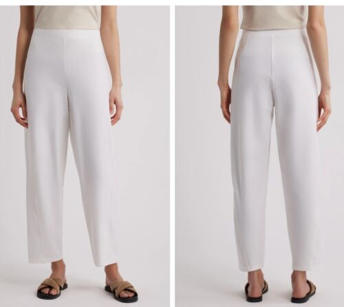 Eileen Fisher Slim Ankle Pant Womens Medium Stretch Crepe Lightweight NEW $168