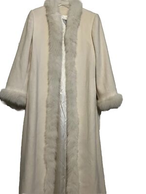 Marvin Richards Women's Church Winter White Fox fur lambswool long