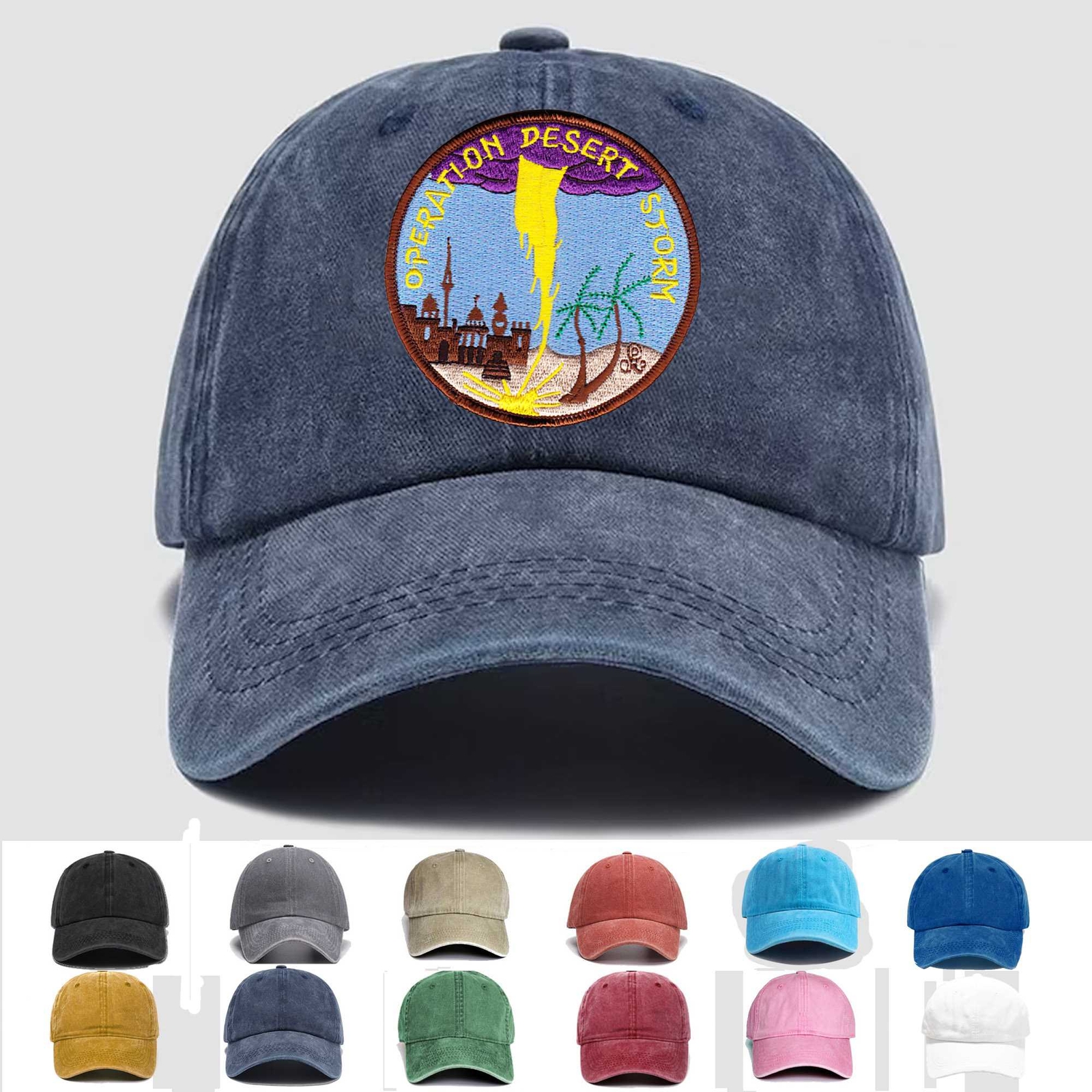 Custom Embroidered Hat Operation Desert Storm, Veteran Cap, Trucker Hat, Gift