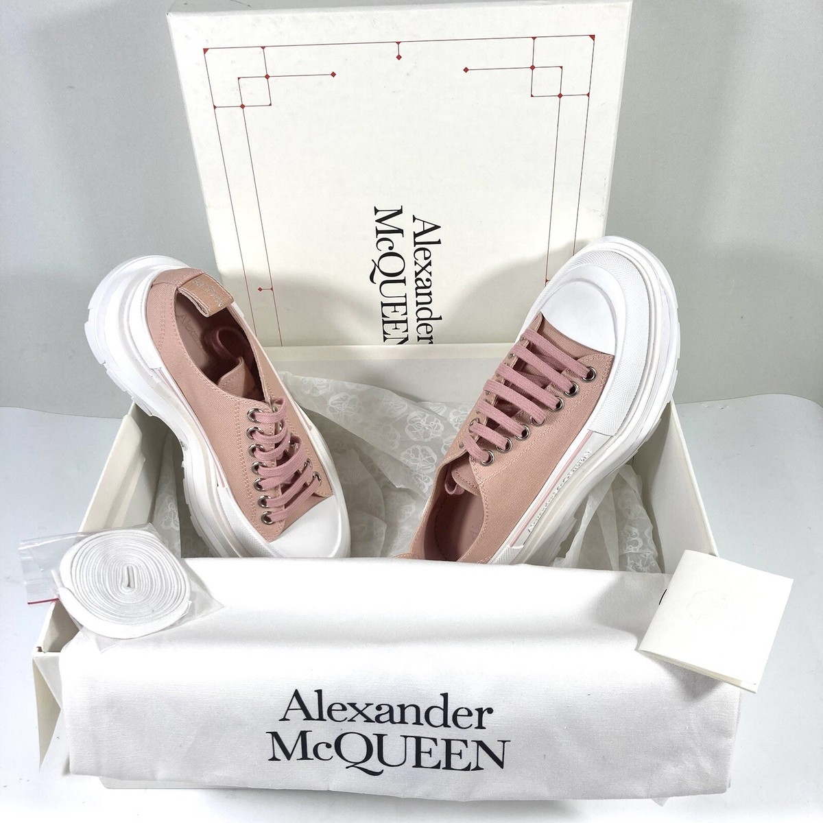 スニーカー alexander mcqueen Lilac leather Tread Slick sneakers Alexander McQueen Tread Slick Low Top Sneaker Pink Size 37
