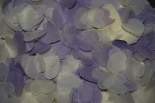Lavender & White Confetti - Love Hearts Bio Degradable - Choose amount / cones