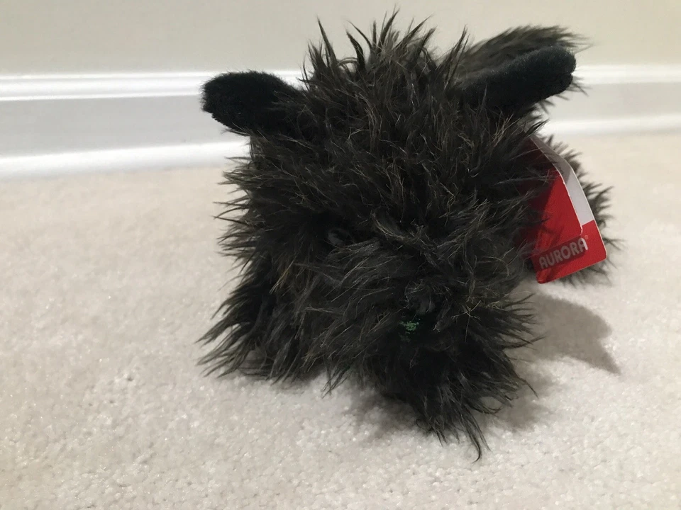 Aurora Flopsies Cairn Terrier Puppy Dog Plush Stuffed Animal 11” Black With Tag - Image 3 of 4