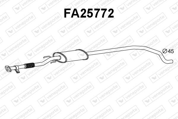 Silencieux avant pour rénovation échappement Alfa MiTo et Fiat Grande Punto 1.4 essence