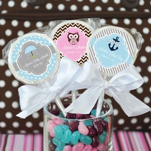 Baby Shower Lollipop Favors - 60 Personalized Baby Shower Lollipop