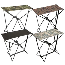 Folding Camping Stools - Camouflage Hiking Chair-Foldable Outdoor Stool w/ Bag