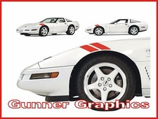 Corvette Fender Stripes Fits 1996 All C4 Left And Right Side Gunner Graphics
