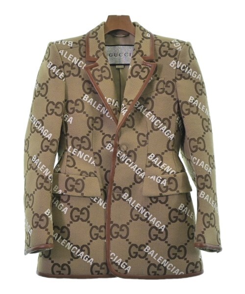 GUCCI Casual Jacket BeigexBrownxWhite(Total pattern) 44(Approx. S 