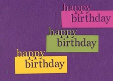 "HAPPY BIRTHDAY" title die cuts
